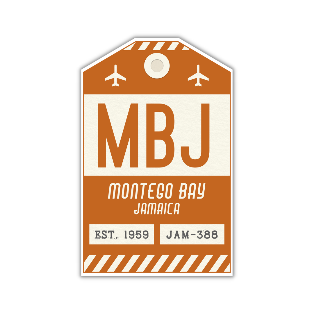 MBJ Vintage Luggage Tag Sticker