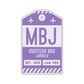 MBJ Vintage Luggage Tag Sticker