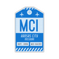 MCI Vintage Luggage Tag Sticker