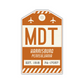 MDT Vintage Luggage Tag Sticker