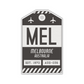 MEL Vintage Luggage Tag Sticker