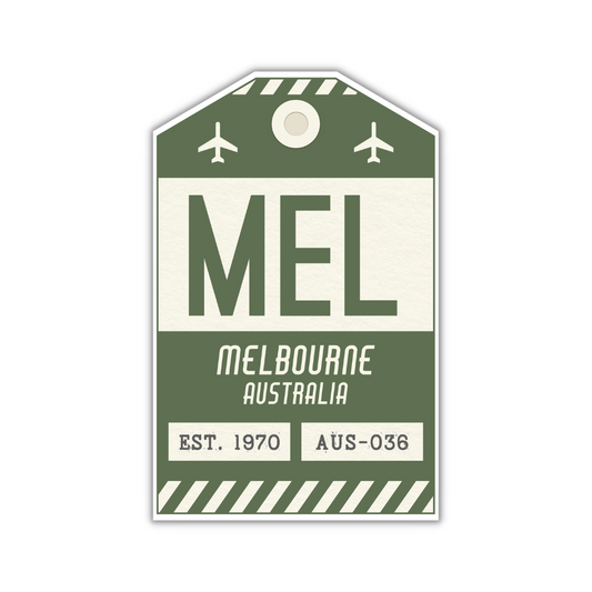 MEL Vintage Luggage Tag Sticker