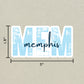 MEM Memphis Airport Code Sticker