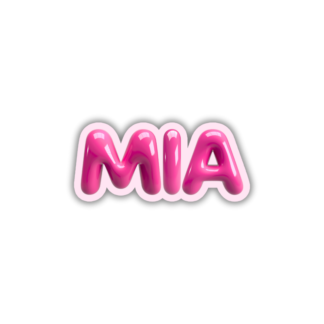 MIA Bubble Sticker