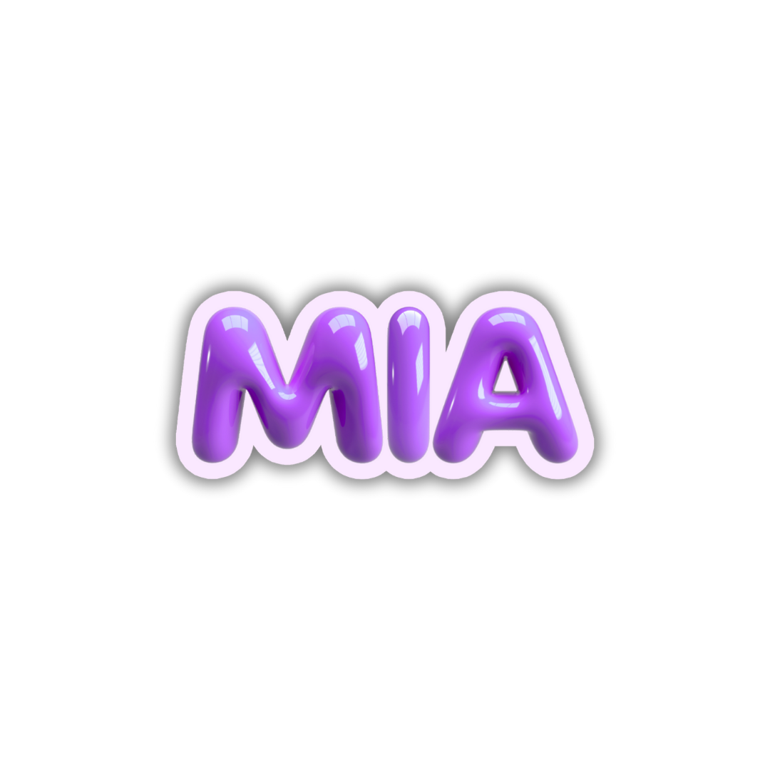 MIA Bubble Sticker