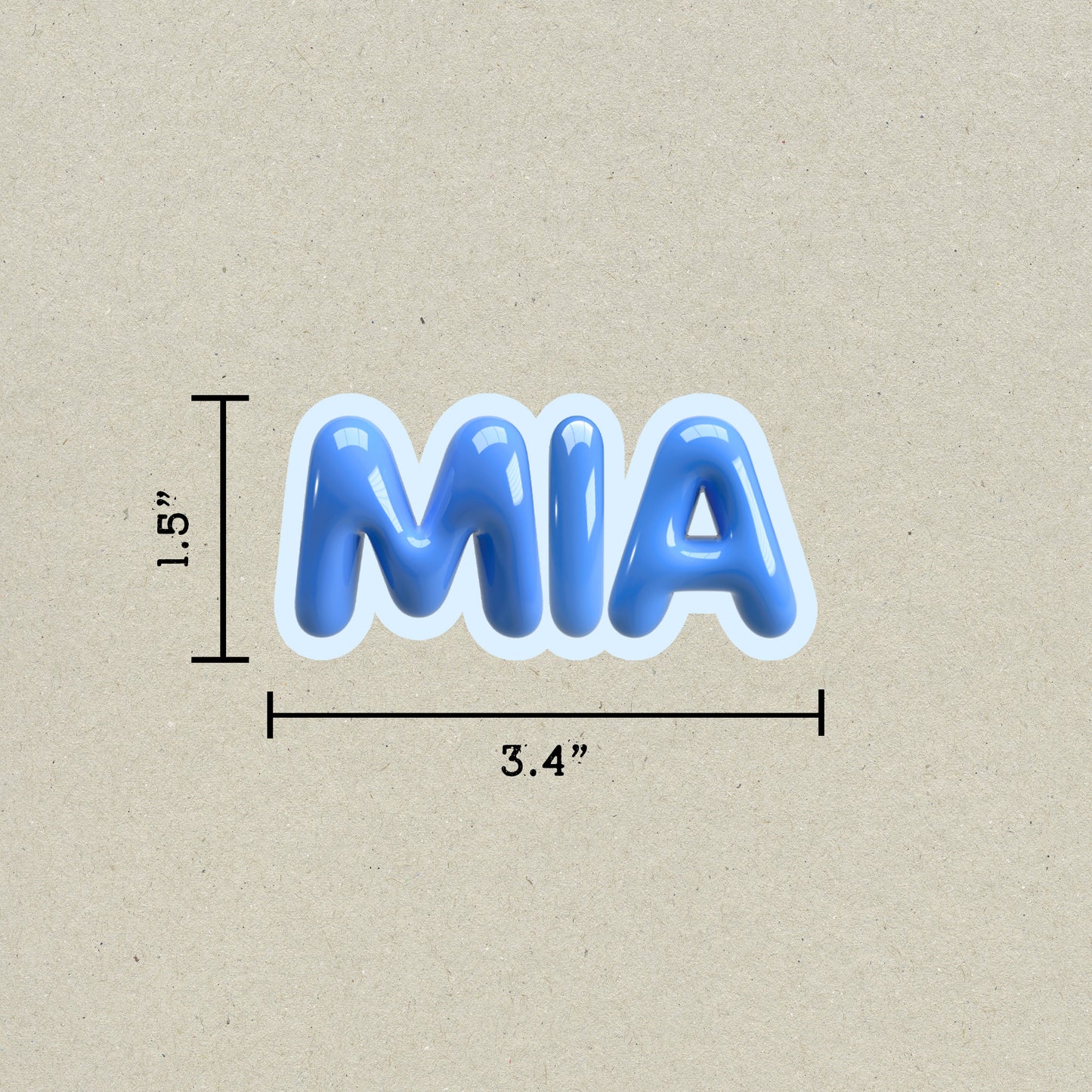 MIA Bubble Sticker