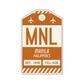 MNL Vintage Luggage Tag Sticker
