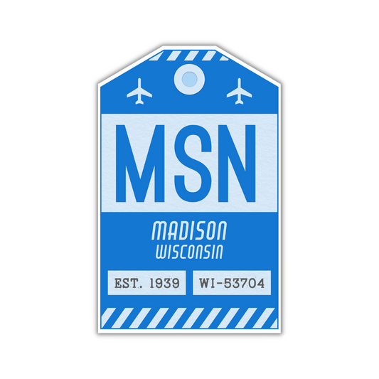 MSN Vintage Luggage Tag Sticker