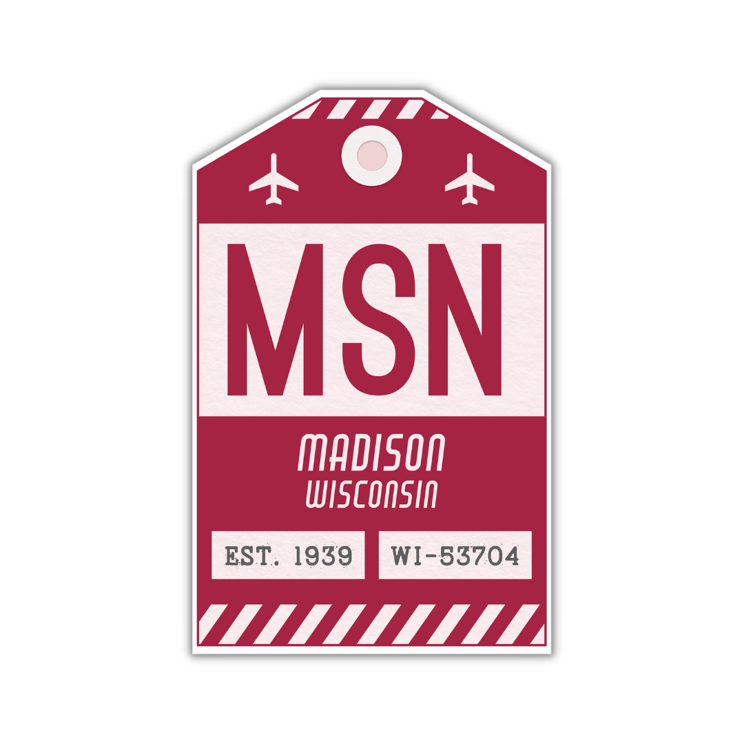 MSN Vintage Luggage Tag Sticker