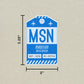 MSN Vintage Luggage Tag Sticker