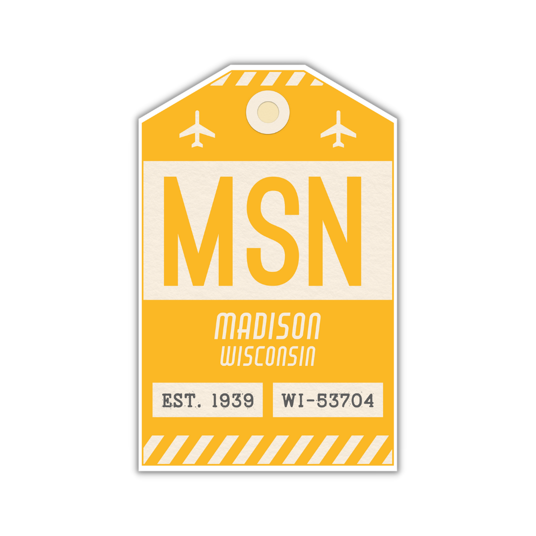 MSN Vintage Luggage Tag Sticker