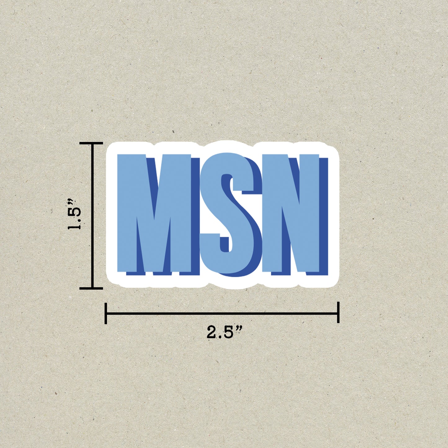 MSN Double Layered Sticker