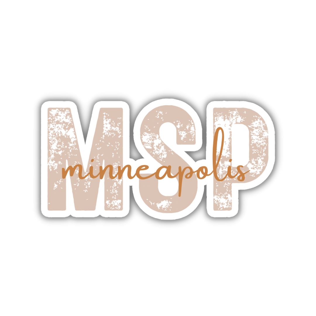 MSP Minneapolis Airport Code Sticker