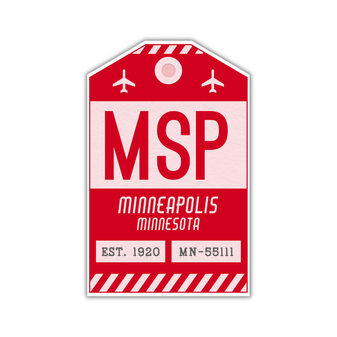 MSP Vintage Luggage Tag Sticker