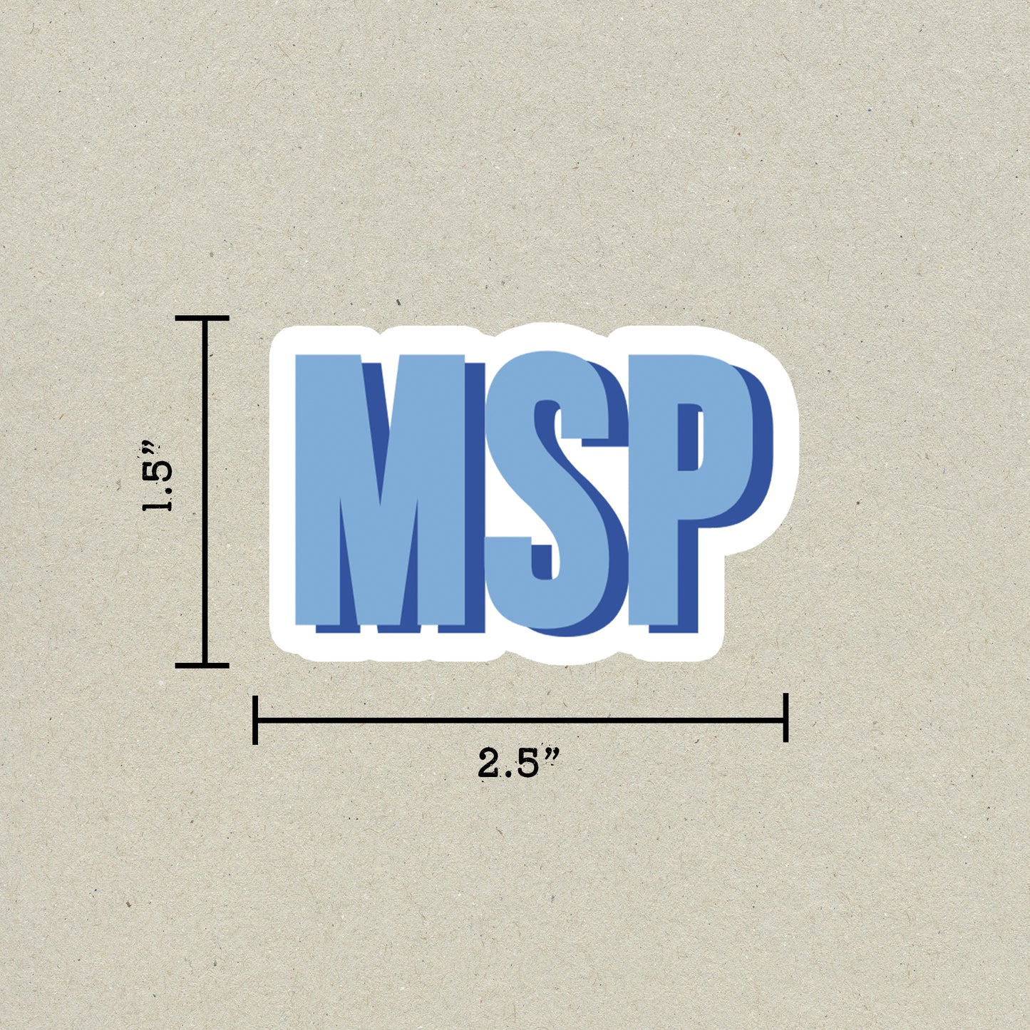 MSP Double Layered Sticker