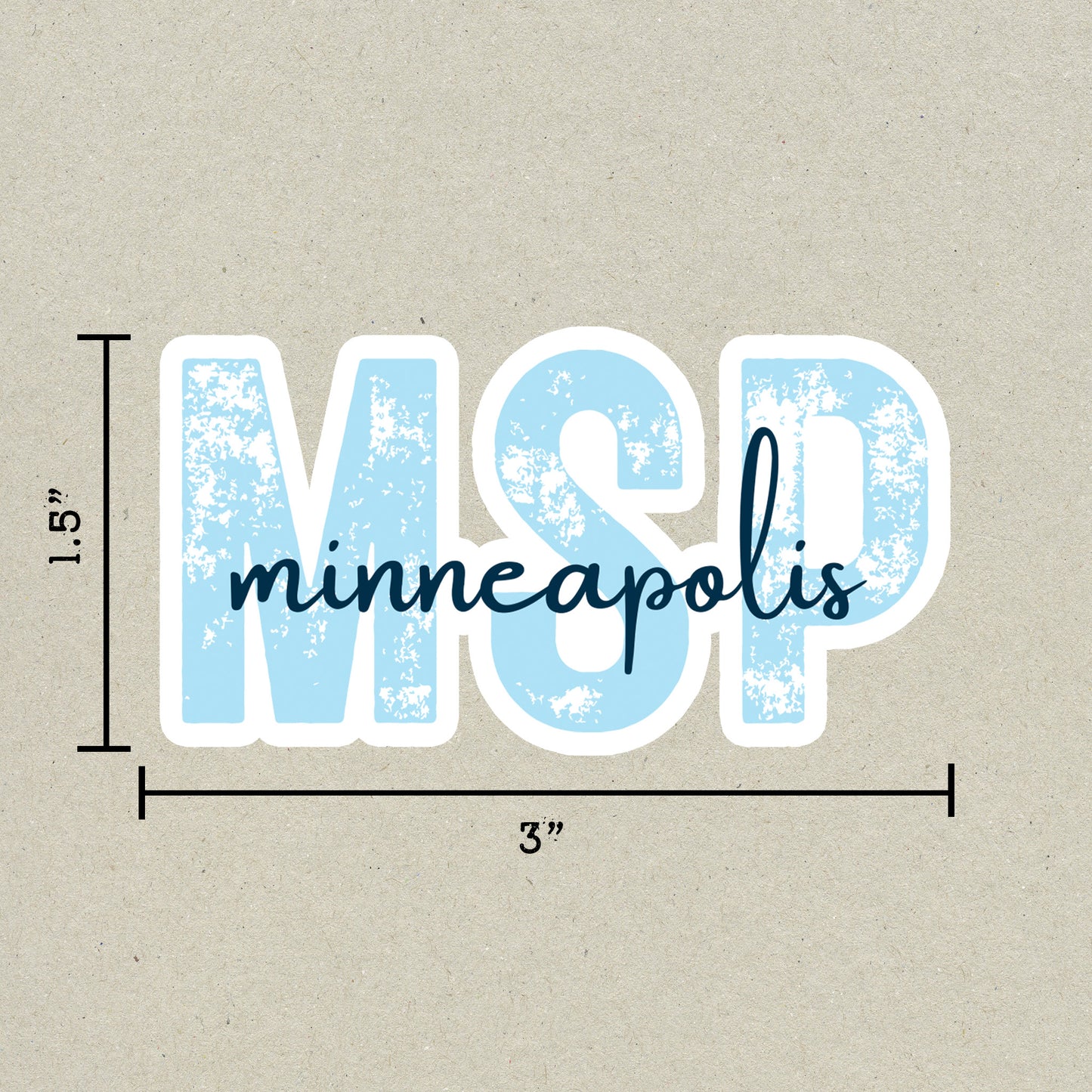 MSP Minneapolis Airport Code Sticker