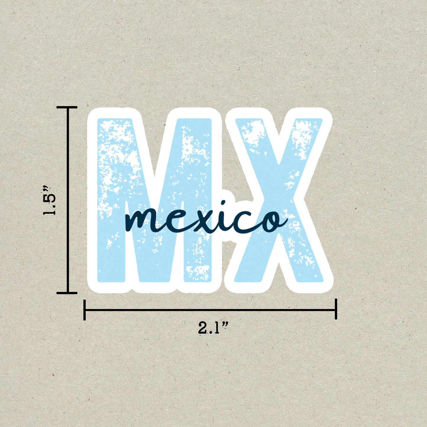 Mexico Country Code Sticker