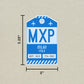 MXP Vintage Luggage Tag Sticker