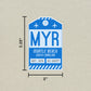 MYR Vintage Luggage Tag Sticker