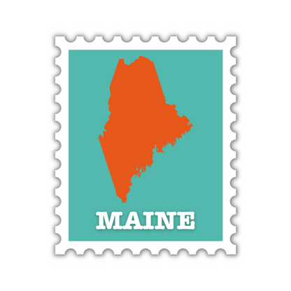 Maine Stamp Sticker