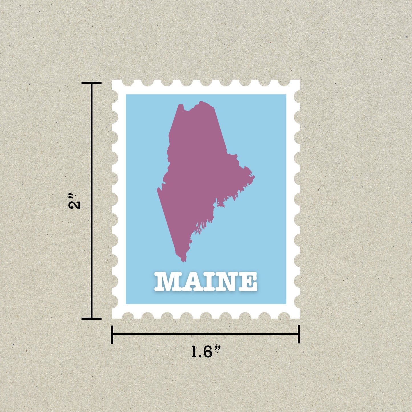 Maine Stamp Sticker