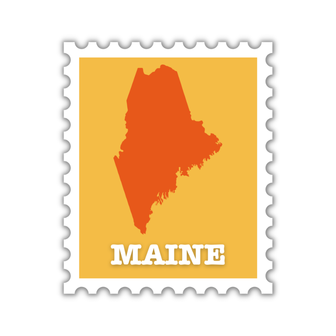 Maine Stamp Sticker