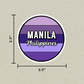 Manila, Philippines Circle Sticker