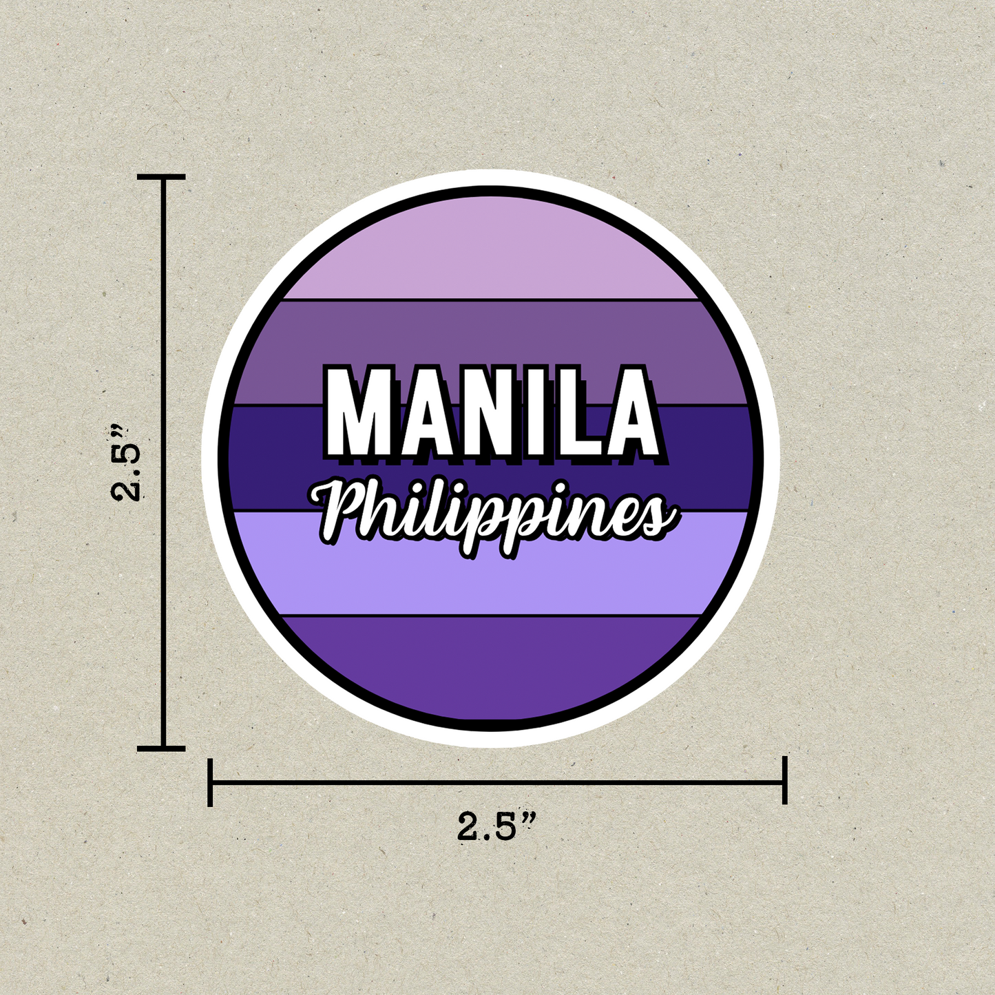 Manila, Philippines Circle Sticker