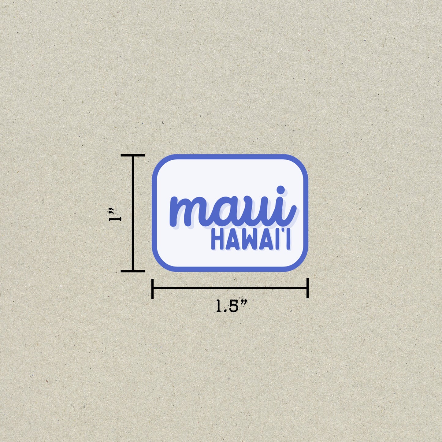 Maui, Hawai'i Retro Travel Sticker – Colorful Vinyl Decal for Laptop, Water Bottle & Luggage