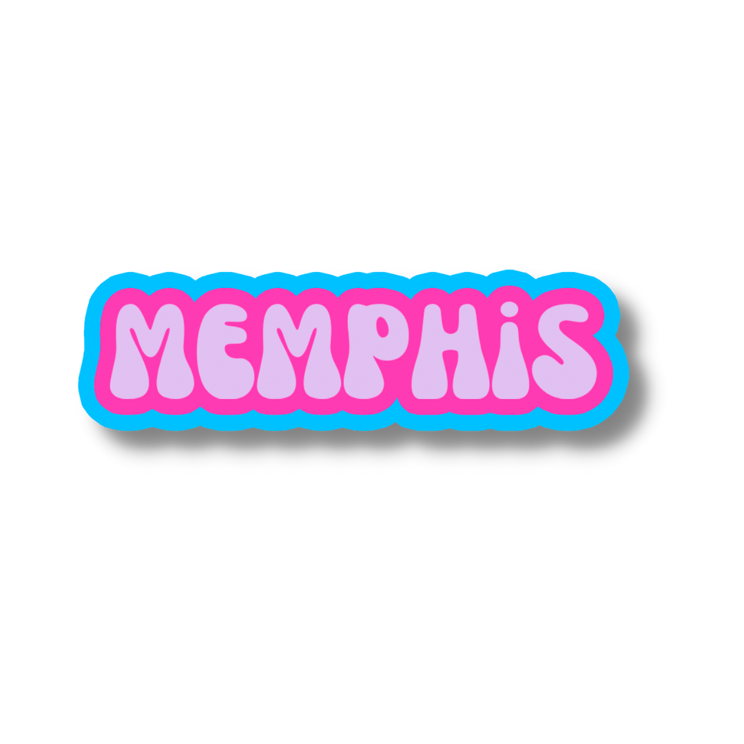 Memphis Cloud Sticker