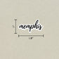 Memphis Cursive Sticker