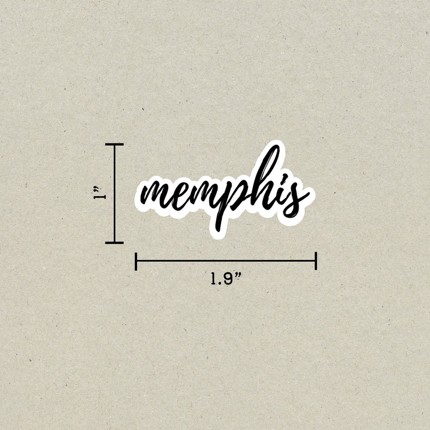 Memphis Cursive Sticker