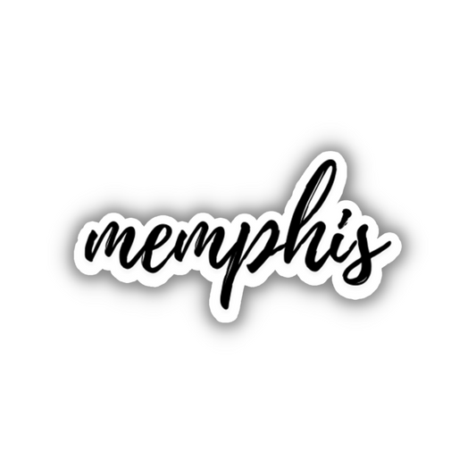 Memphis Cursive Sticker