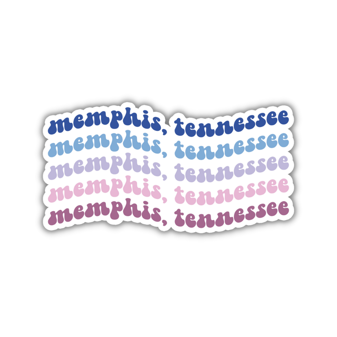 Memphis, Tennessee Retro Sticker