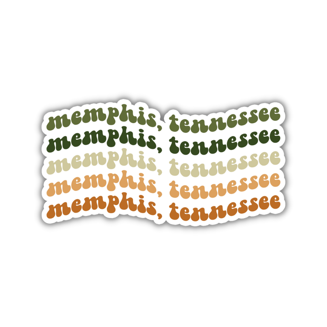 Memphis, Tennessee Retro Sticker