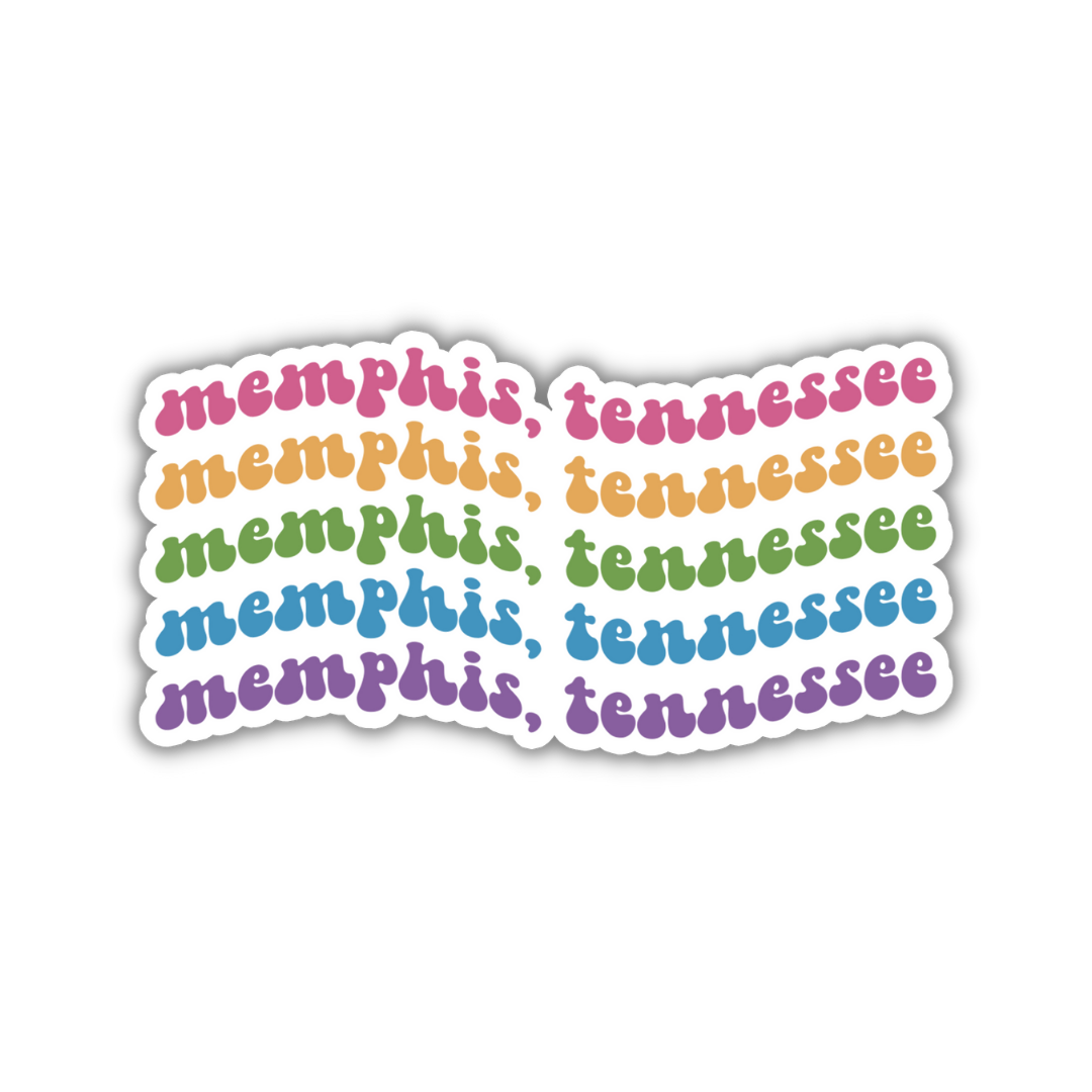 Memphis, Tennessee Retro Sticker