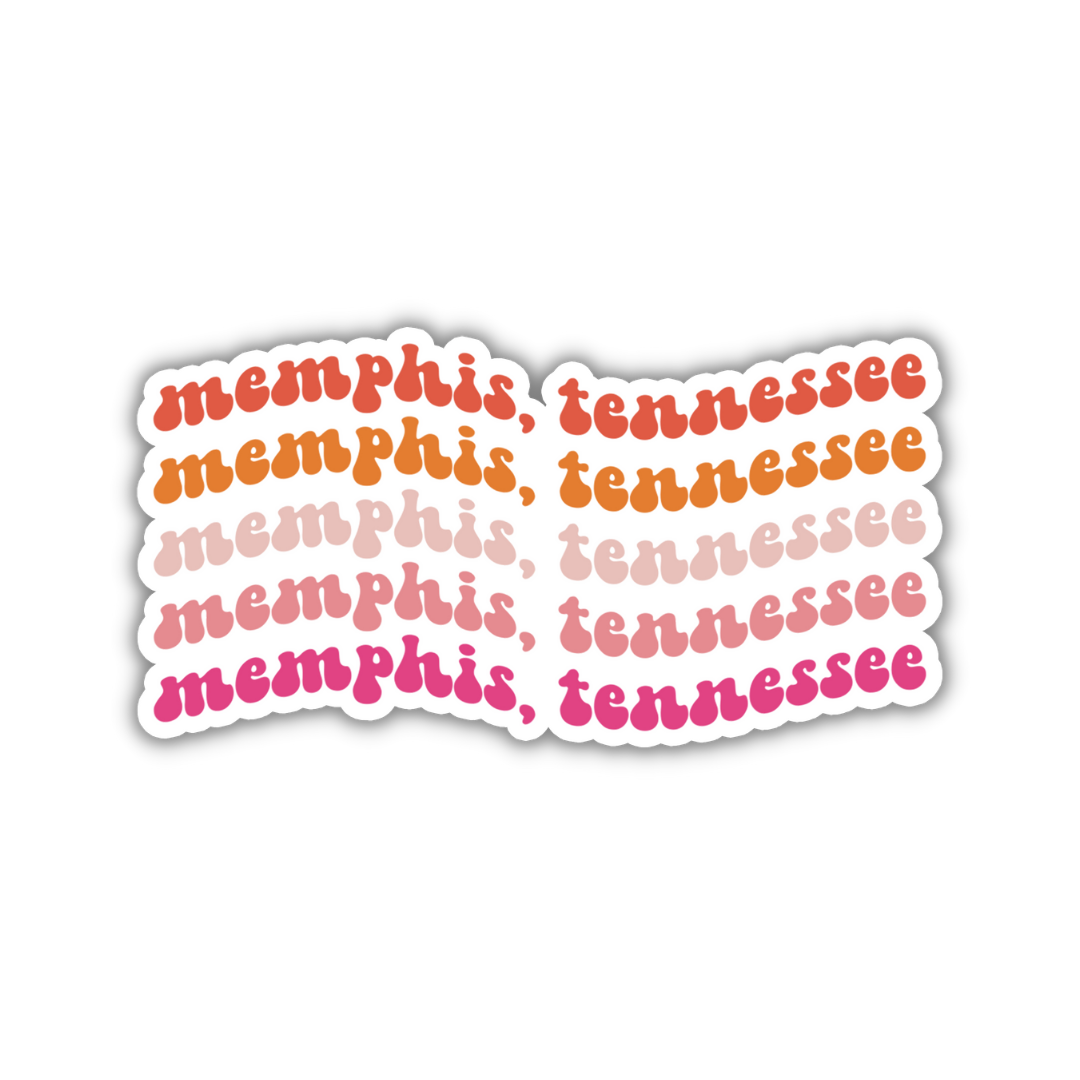 Memphis, Tennessee Retro Sticker