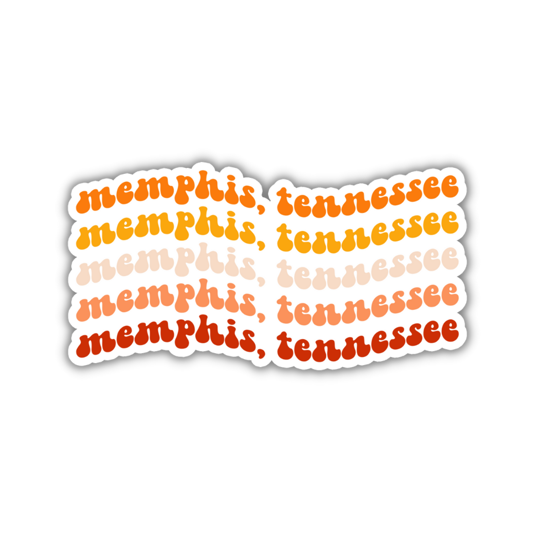 Memphis, Tennessee Retro Sticker