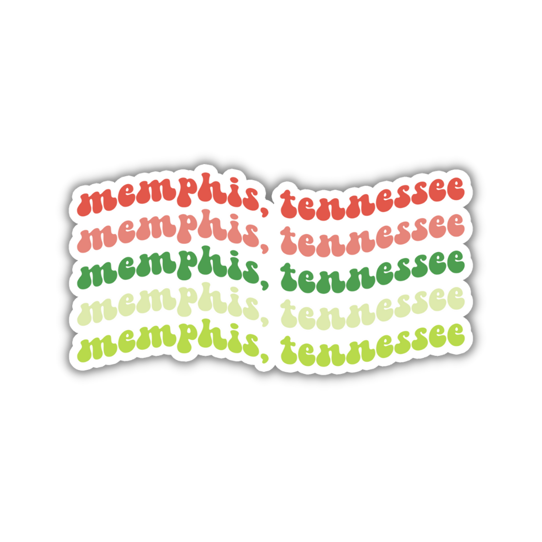 Memphis, Tennessee Retro Sticker