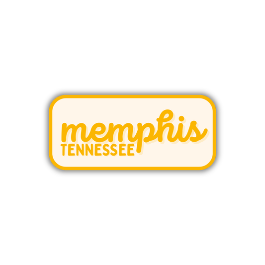 Memphis, Tennessee Retro Travel Sticker – Colorful Vinyl Decal for Laptop, Water Bottle & Luggage