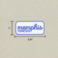 Memphis, Tennessee Retro Travel Sticker – Colorful Vinyl Decal for Laptop, Water Bottle & Luggage