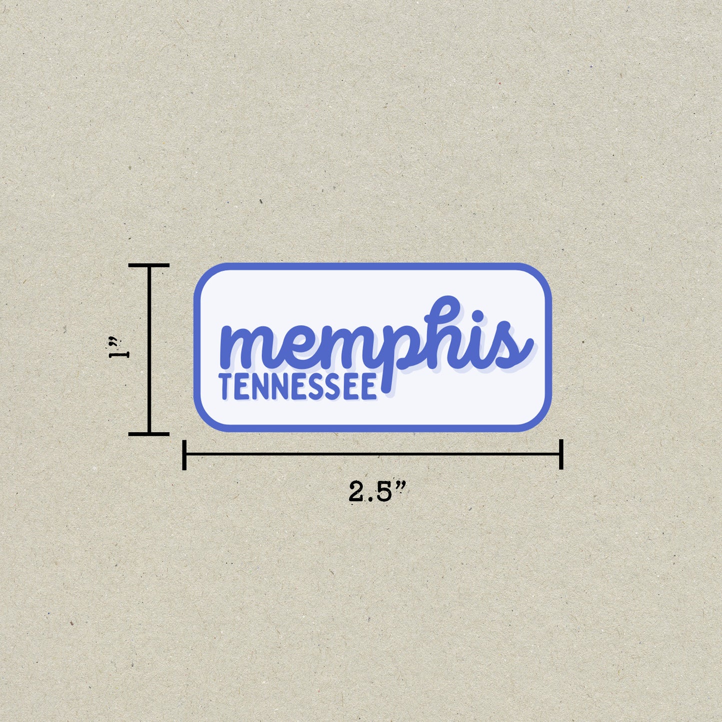 Memphis, Tennessee Retro Travel Sticker – Colorful Vinyl Decal for Laptop, Water Bottle & Luggage