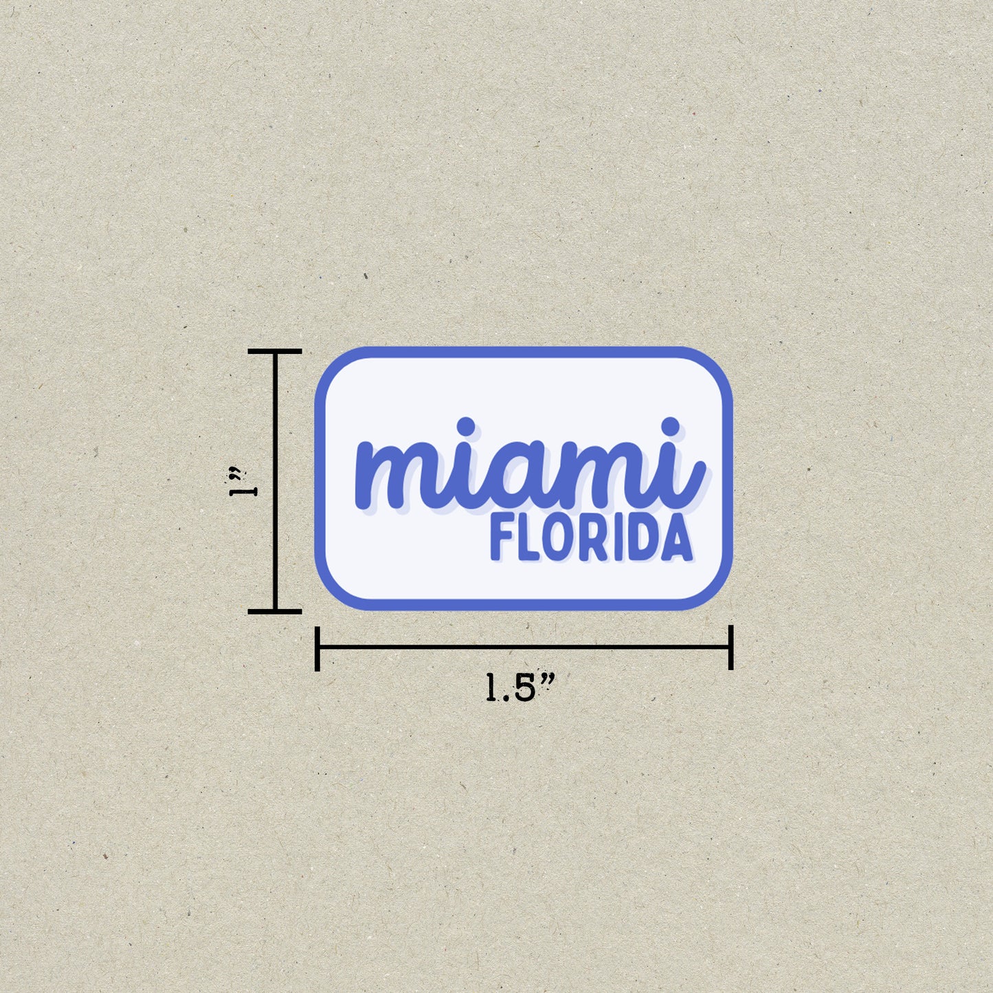 Miami, Florida Retro Travel Sticker – Colorful Vinyl Decal for Laptop, Water Bottle & Luggage