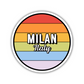 Milan, Italy Circle Sticker
