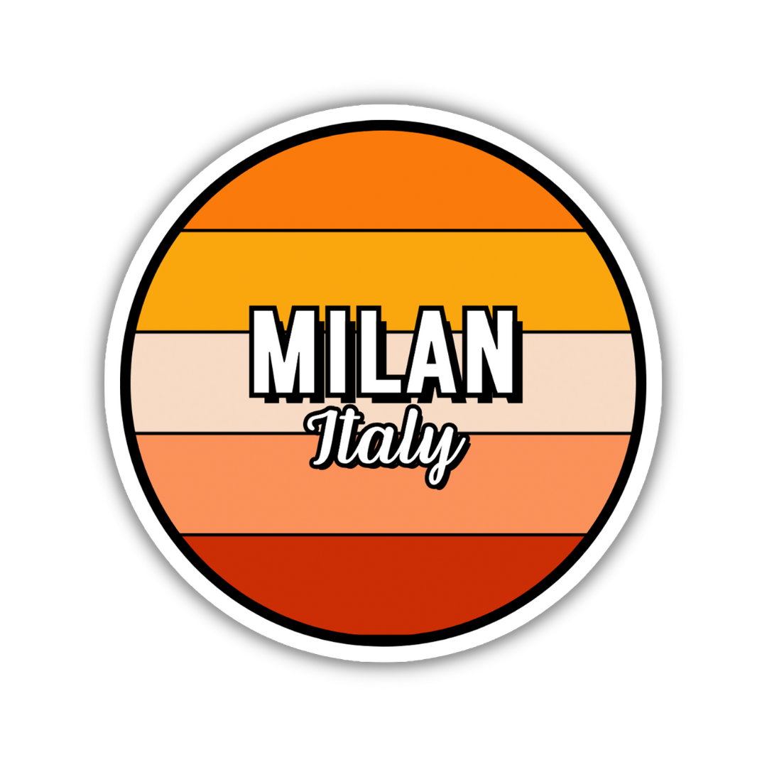 Milan, Italy Circle Sticker