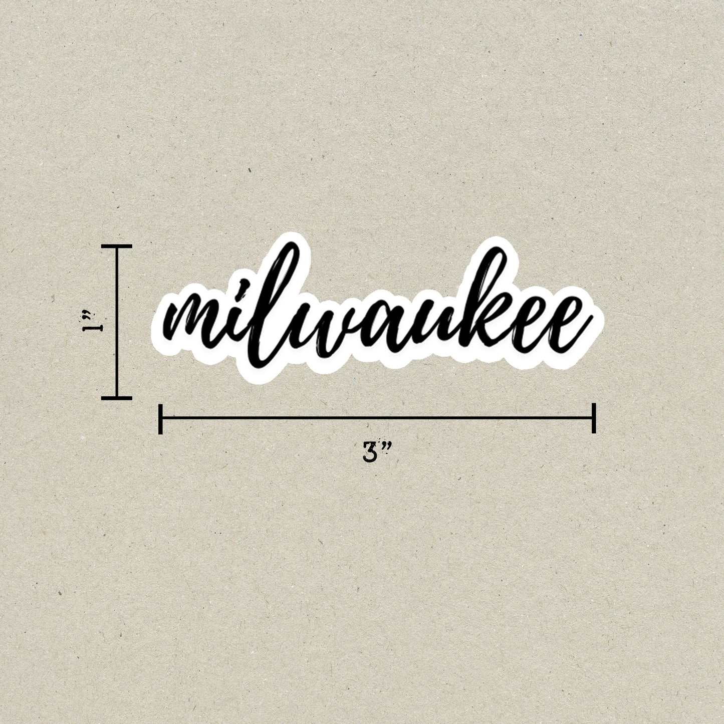 Milwaukee Cursive Sticker