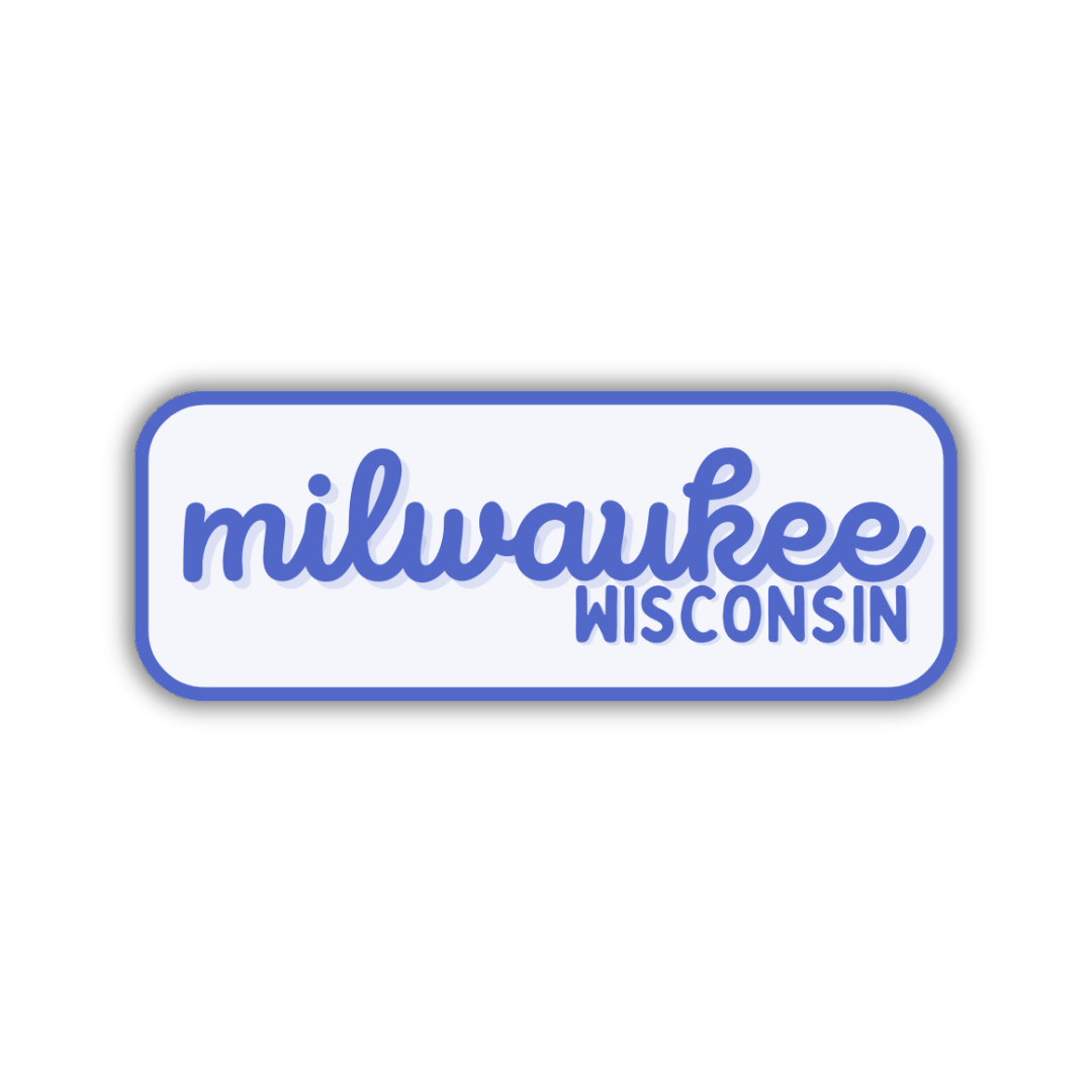 Milwaukee, Wisconsin Retro Travel Sticker – Colorful Vinyl Decal for Laptop, Water Bottle & Luggage