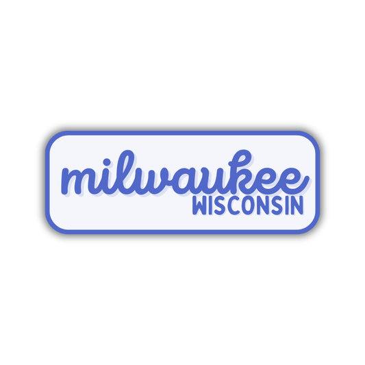 Milwaukee, Wisconsin Retro Travel Sticker – Colorful Vinyl Decal for Laptop, Water Bottle & Luggage
