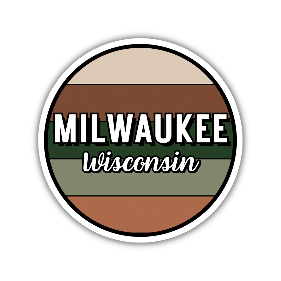 Milwaukee, Wisconsin Circle Sticker