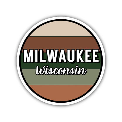 Milwaukee, Wisconsin Circle Sticker